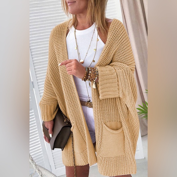Taupe Cardigan - Picture 1 of 3
